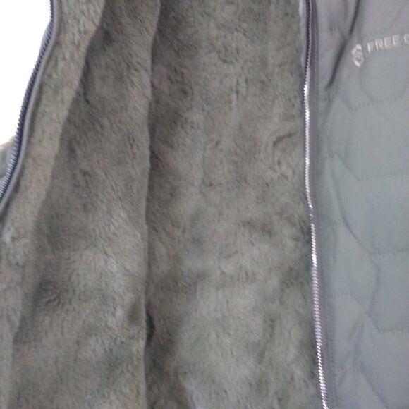 🫒🫒 LIKE NEW FREE COUNTRY REVERSIBLE VEST OLIVE GREEN ZIP FRONT SNAP POCKETS - Picture 7 of 9